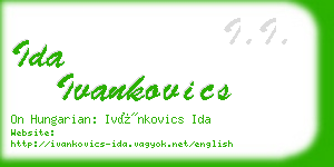 ida ivankovics business card